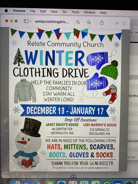 winter clothing drive flyer template